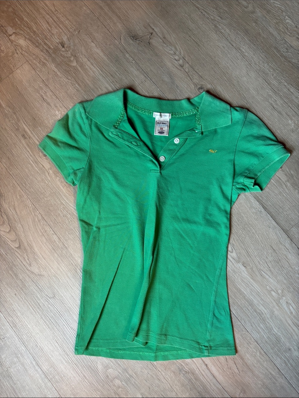 Old Navy Bright Green Girls' Short-Sleeve Polo
